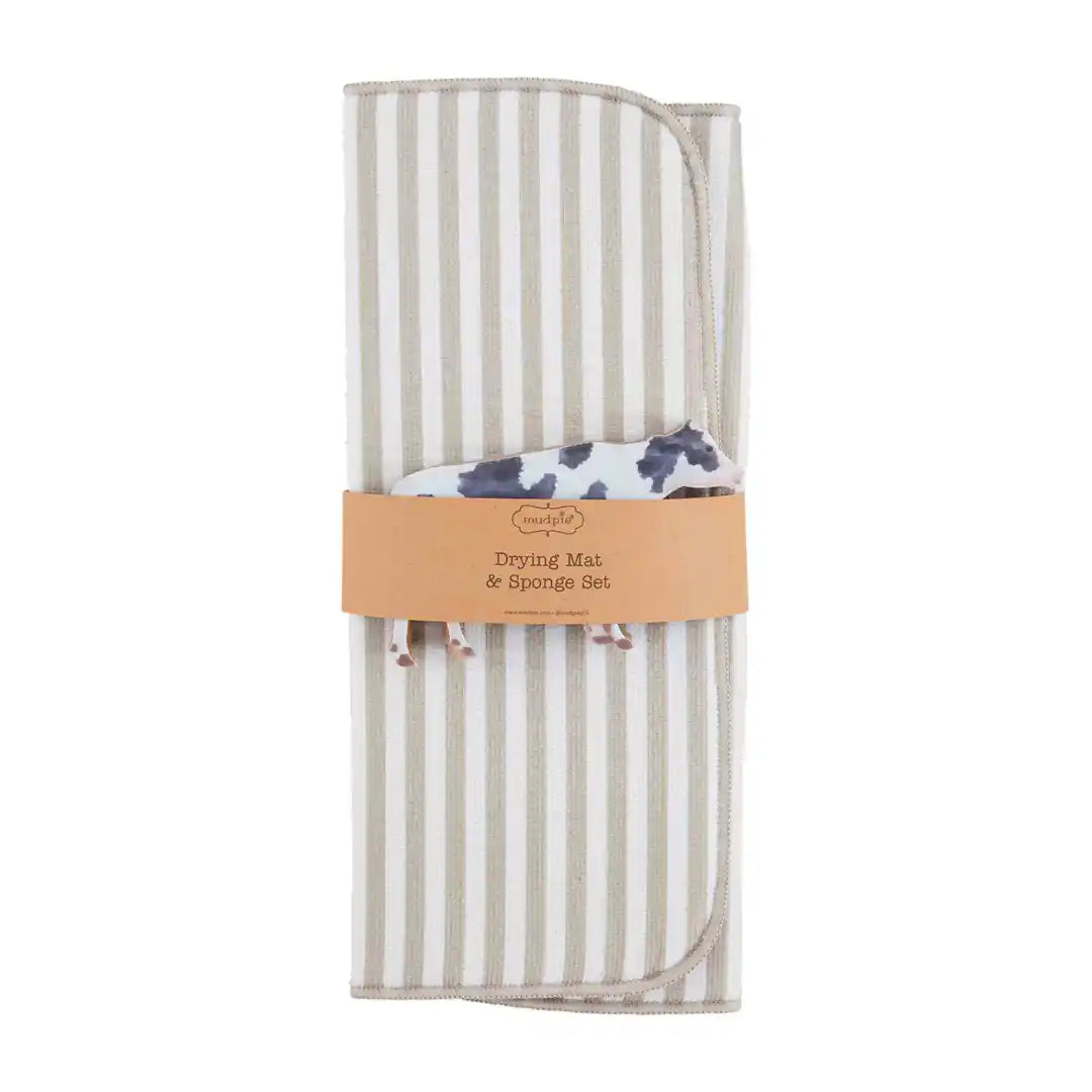 Taupe/Cow Drying Mat
