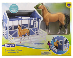 DELUXE COUNTRY STABLE W/HORSE & WASH STALL