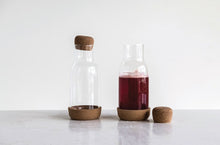 Load image into Gallery viewer, Glass Carafe With Cork Base &amp; Lid