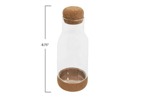 Glass Carafe With Cork Base & Lid