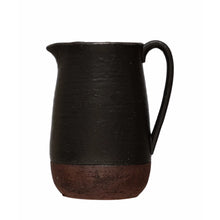 Load image into Gallery viewer, Black Stoneware Pitcher
