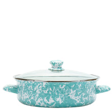 Load image into Gallery viewer, Enamel Sauté Pan - Turquoise