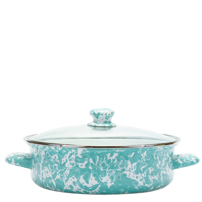 Enamel Sauté Pan - Turquoise