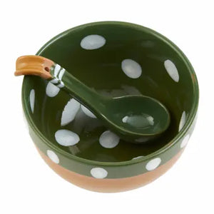 Green Salsa Bowl & Spoon