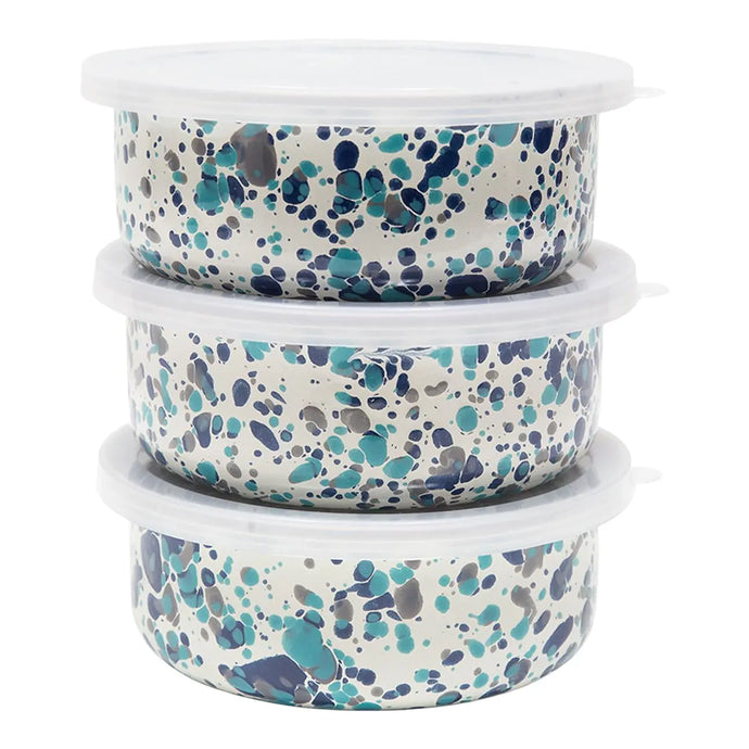 3pc Bowl Set Blue Tides