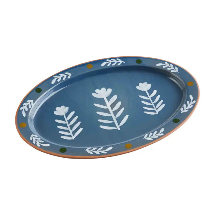 Blue Oval Platter