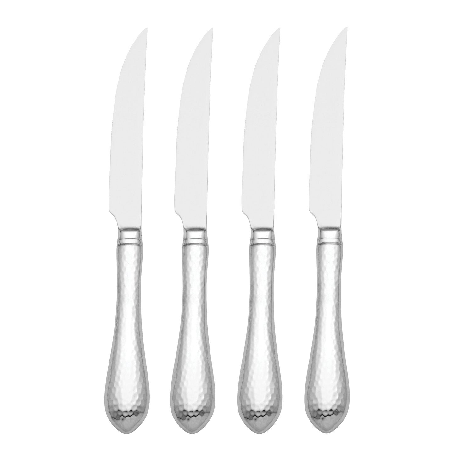 4pc Steak Knife Set - Hammered Antique