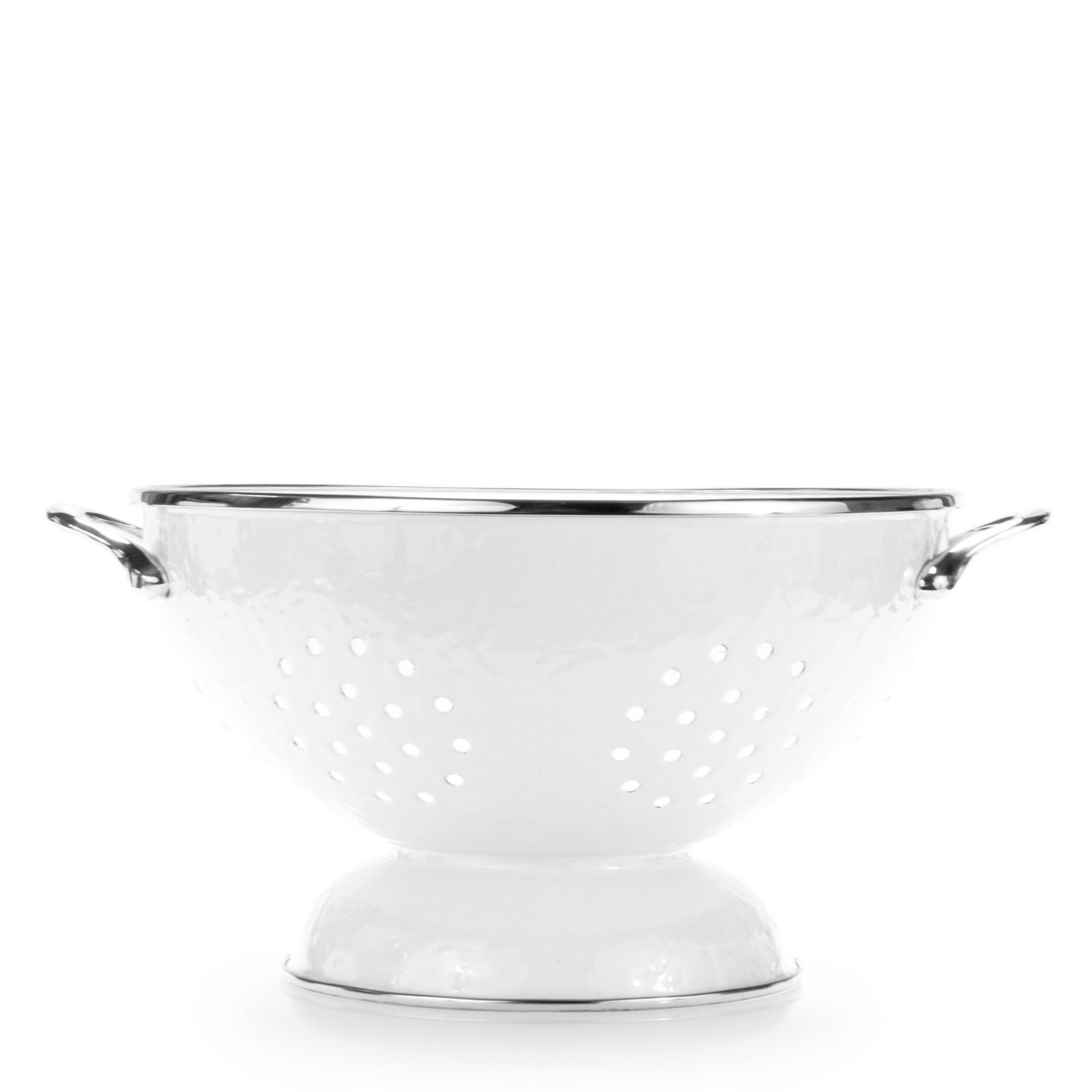 Enamel Colander - White